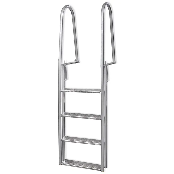 vidaXL Steg /Poolleiter 4 stufig Aluminium 167 cm - 