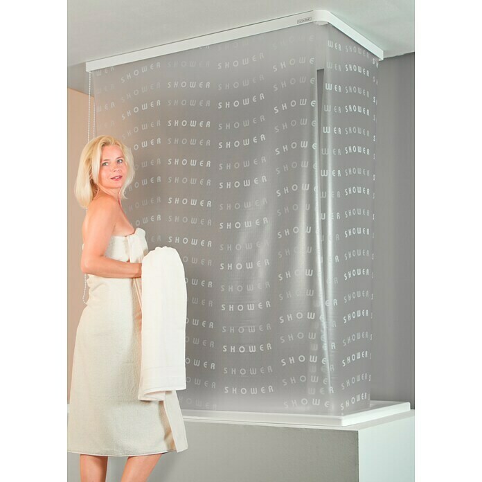 Eco-Dur Ersatzvorhang (Passend für: Eco-Dur Eck-Duschrollo, Shower, Weiß)
