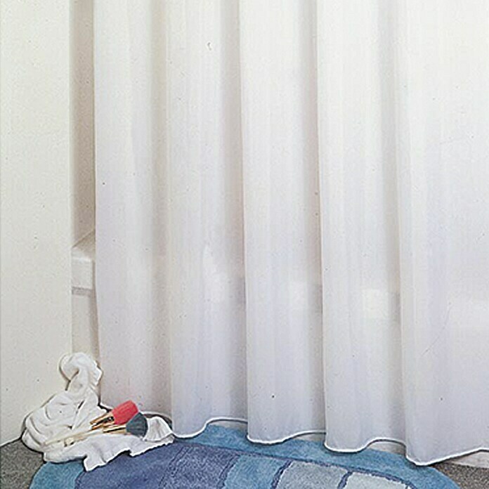Venus Textil-Duschvorhang Uni (180 x 200 cm, Weiß)