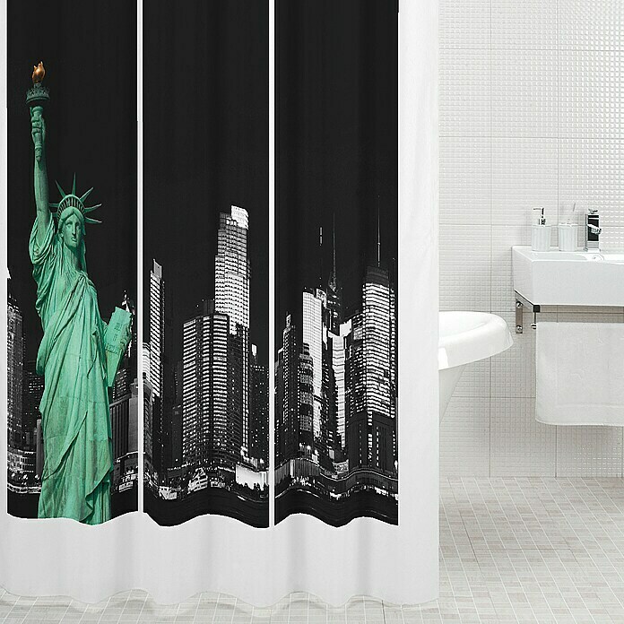 Venus Douchegordijn, textiel New York (120 x 200 cm, 100 % Polyester)