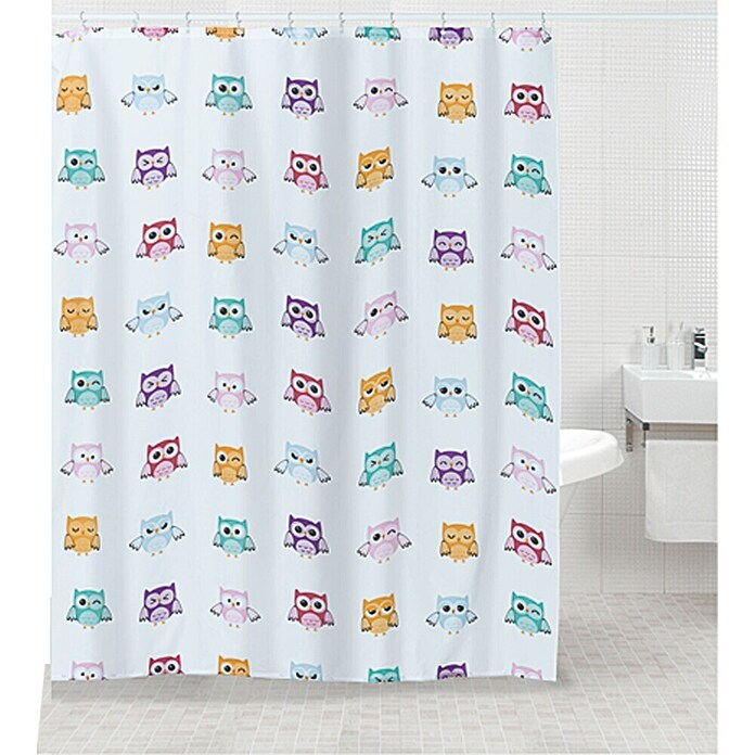 Venus Douchegordijn, textiel Kiko (180 x 200 cm, 100% Polyester)