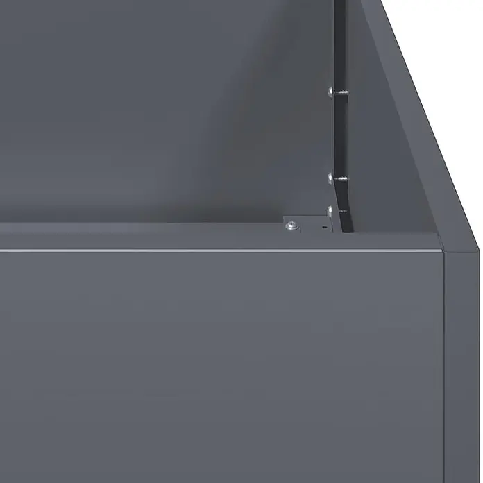 vidaXL Pflanzkübel Anthrazit 120x80x40 cm Stahl - 
