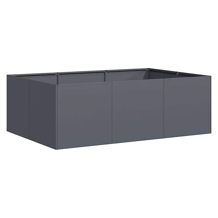 vidaXL Pflanzkübel Anthrazit 120x80x40 cm Stahl - 