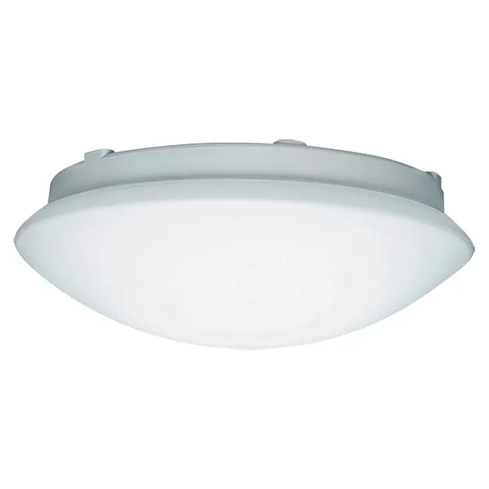 Steinel Sensor-Wand- & Deckenleuchte RS 16 L weiß - 60 W, L x B x H: 27,5 x 27,5 x 9,5 cm, Weiß, E27 - Deckenleuchte mit grauem Rand und weißem, gewölbtem Diffusor. Praktische Leuchte für Flur, Bad oder Küche.