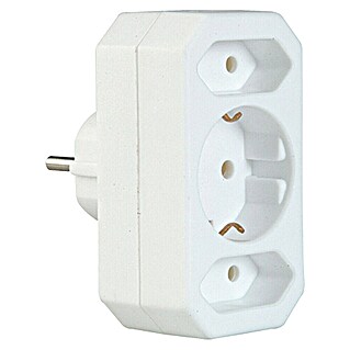 UniTEC Evro adapter (Bela, Število vtičnic Euro: 2 kos, Število vtičnic Schuko: 1 kos)
