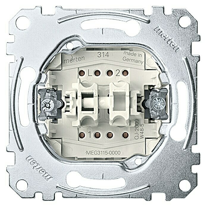 Merten Serienschalter-Einsatz10 A, Unterputz Front View