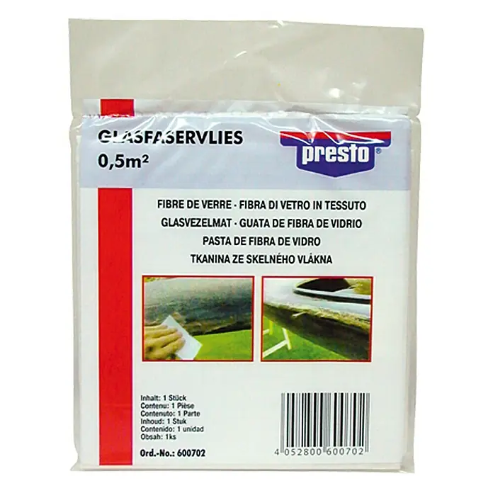 Presto Glasfaservlies - 0,5 m² - Glasfaservlies von Presto, 0,5m² Packung. Ideal für Reparaturen und Ausbesserungen im Haushalt. Einfache Anwendung und vielseitig einsetzbar.