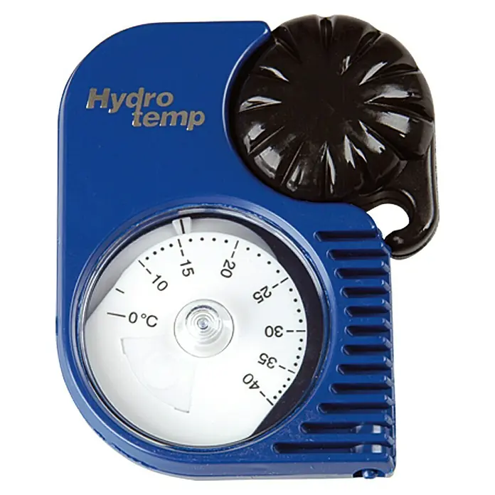 Cartec Frostschutzprüfer Hydrotemp - Geeignet für: Autos - Nahaufnahme eines blauen Hydrotemp-Thermometers mit einer Temperaturskala von -15 bis -40 Grad Celsius.
