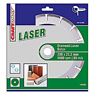 Craftomat Diamantdoorslijpschijf Laser (Beton, Schijfdiameter: 230 mm)