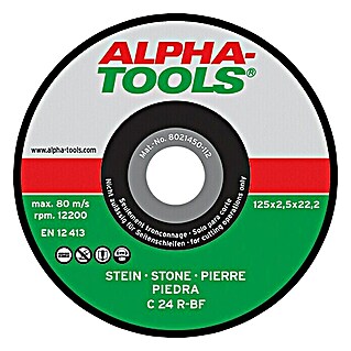 Alpha Tools Doorslijpschijf C 24R-BF (Steen, Schijfdiameter: 125 mm, Dikte plaat: 2,5 mm, 10 st.)