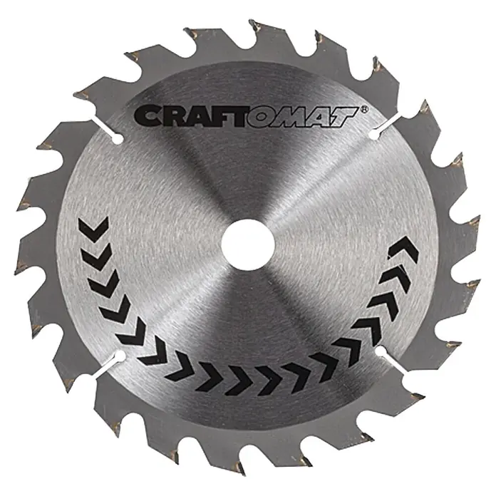 Craftomat Kreissägeblatt HM - 180 mm, Bohrung: 16 mm - 20 mm, Anzahl Zähne: 22 Stk. - Vorderansicht