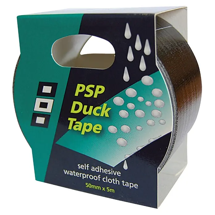 Duck Tape - Schwarz, 5 m x 50 mm - Diagonale Ansicht