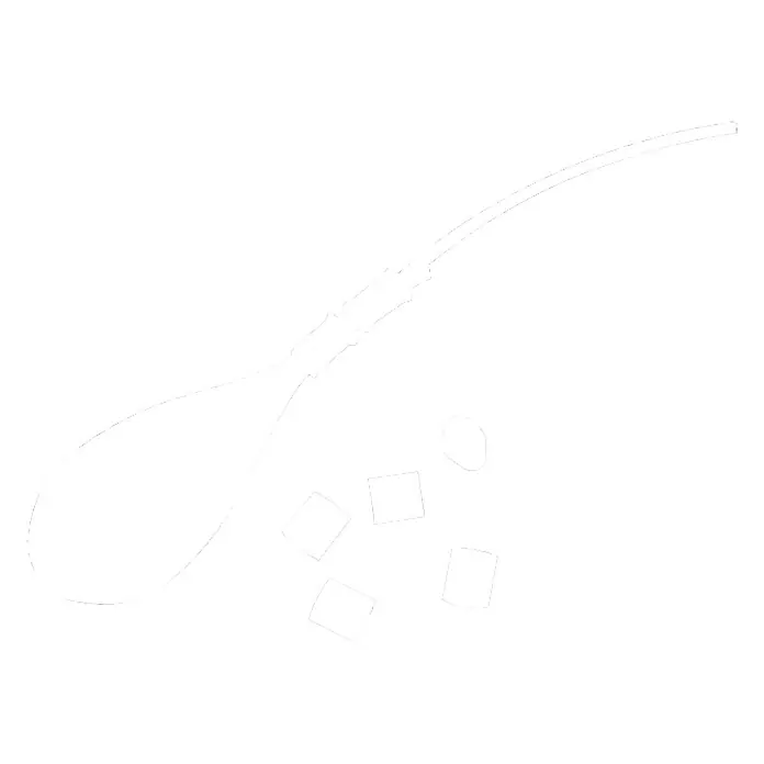 Stabilit Manguito sujetacables - Para diámetro de cable: 2 mm, Aluminio, 10 ud. - Silueta negra de una cuchara con terrones de azúcar, que representa un elemento de decoración de cocina sencillo y elegante.