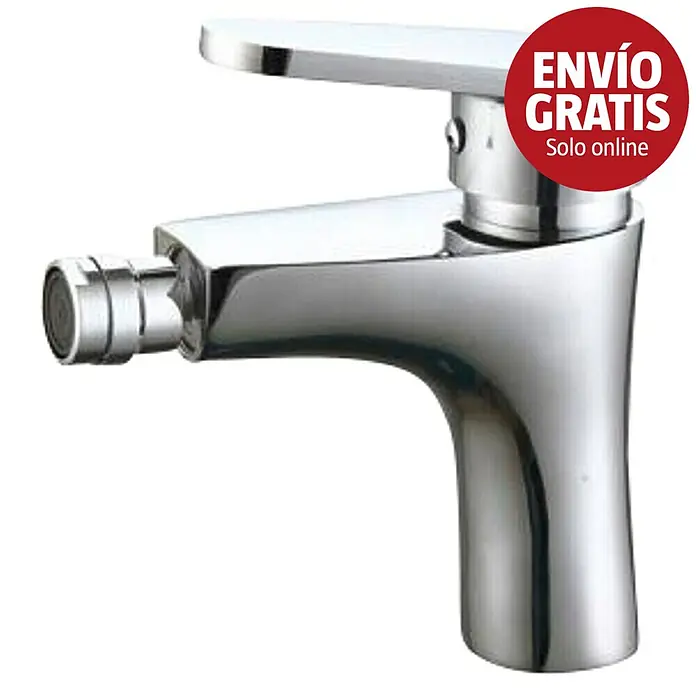 Universal de Grifería Grifo monomando de bidé Bidasoa - Cromo, Resplandeciente - Grifo de bidé monomando cromado con boquilla rociadora integrada.