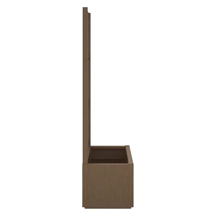 vidaXL Gartenpflanzer mit Gitter Braun 80 x 36 x 140 cm PP - 