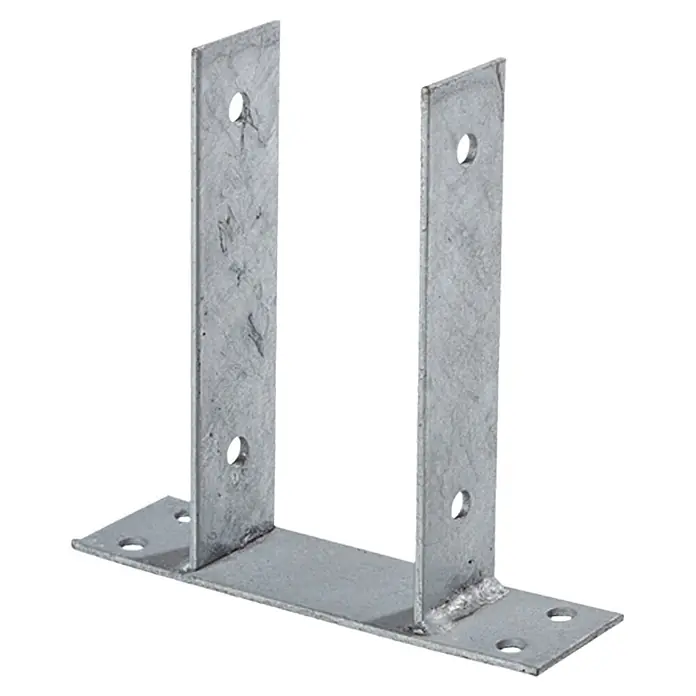 Stabilit Soporte en U para postes - 91 x 50 x 200 mm - Soporte de poste en forma de U de acero galvanizado, asegura una instalación de postes segura y duradera, ideal para exteriores.