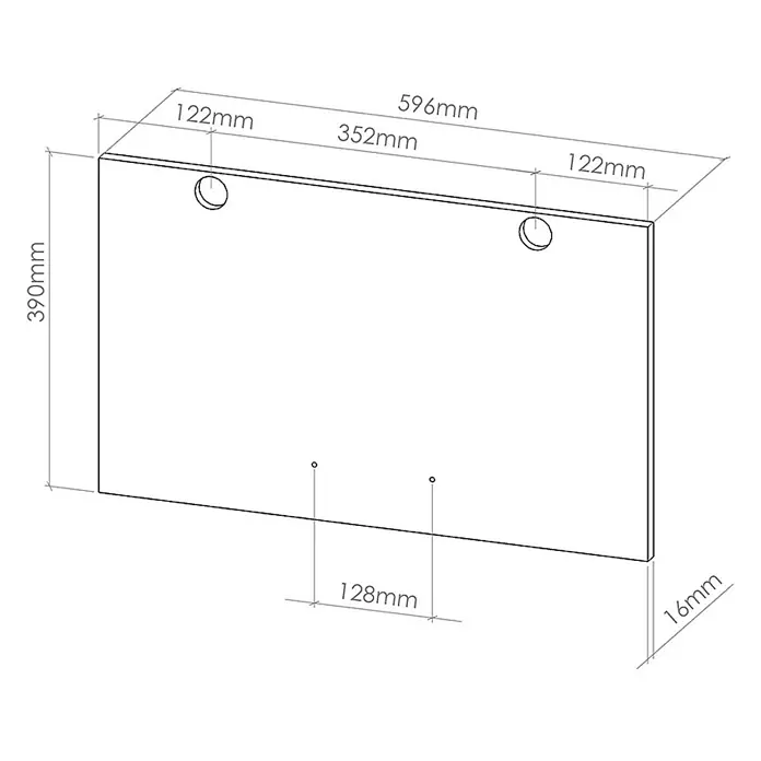 Küchenfront R-Line 59.6 cm Edelgrau Art.-Nr. 29592 - 