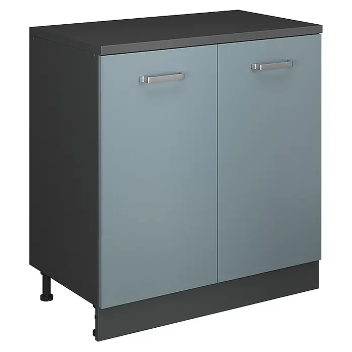 Küchenschrank für Dachschrägen R-Line 80 cm Blau-Grau Art.-Nr. 61793 - 