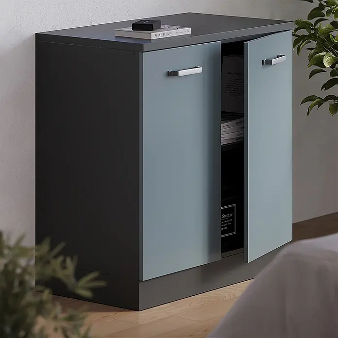 Küchenschrank für Dachschrägen R-Line 80 cm Blau-Grau Art.-Nr. 61793 - 