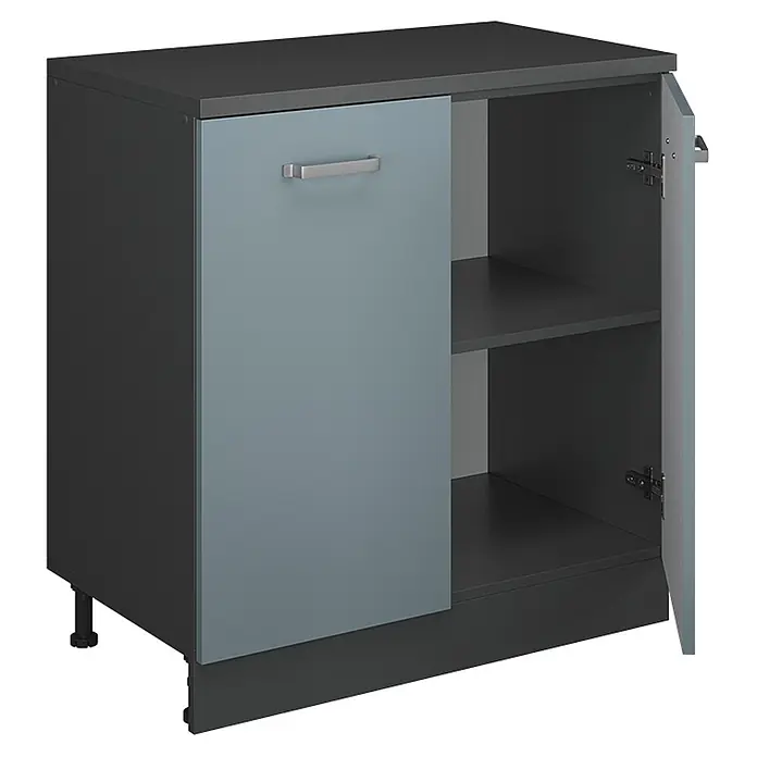 Küchenschrank für Dachschrägen R-Line 80 cm Blau-Grau Art.-Nr. 61793 - 