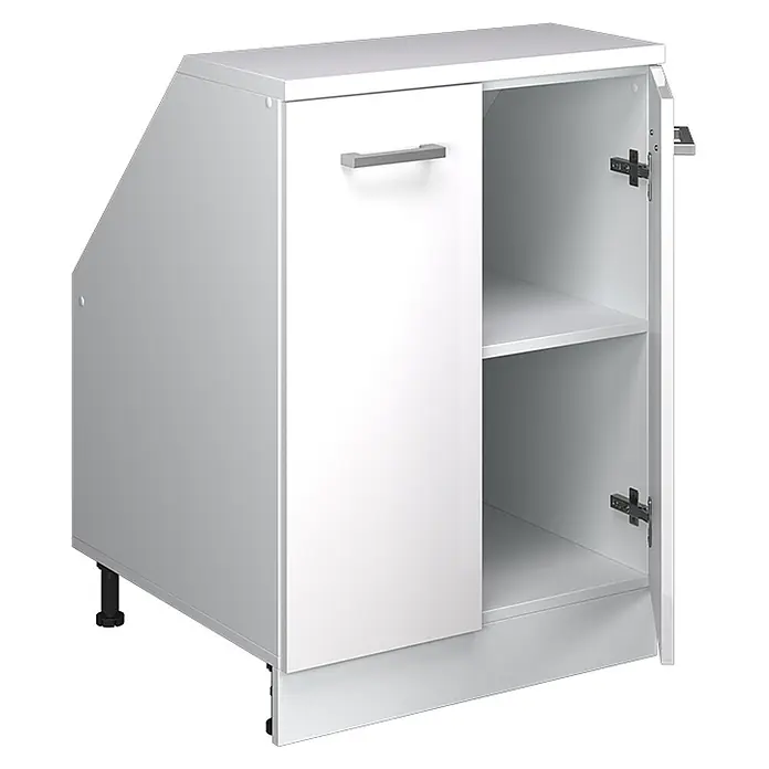 Küchenschrank für Dachschrägen R-Line 60 cm Weiß Hochglanz Art.-Nr. 59964 - 