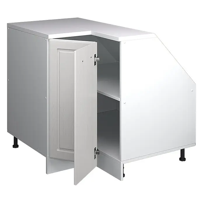 Küchenschrank für Dachschrägen R-Line 75.6 cm Weiß Landhaus Art.-Nr. 60514 - 