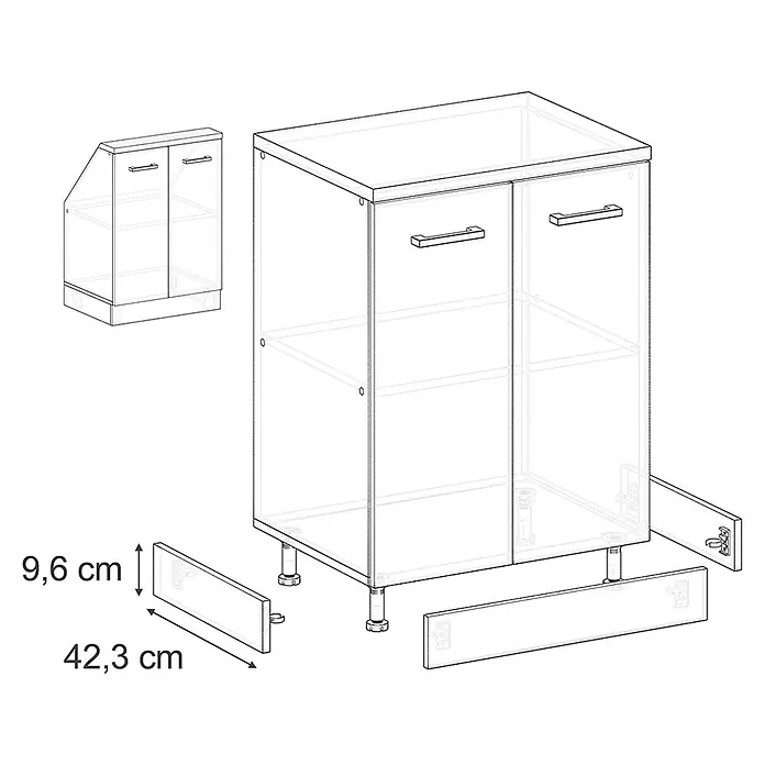 Sockelblende R-Line 42.3 cm Weiß Art.-Nr. 62144 - 