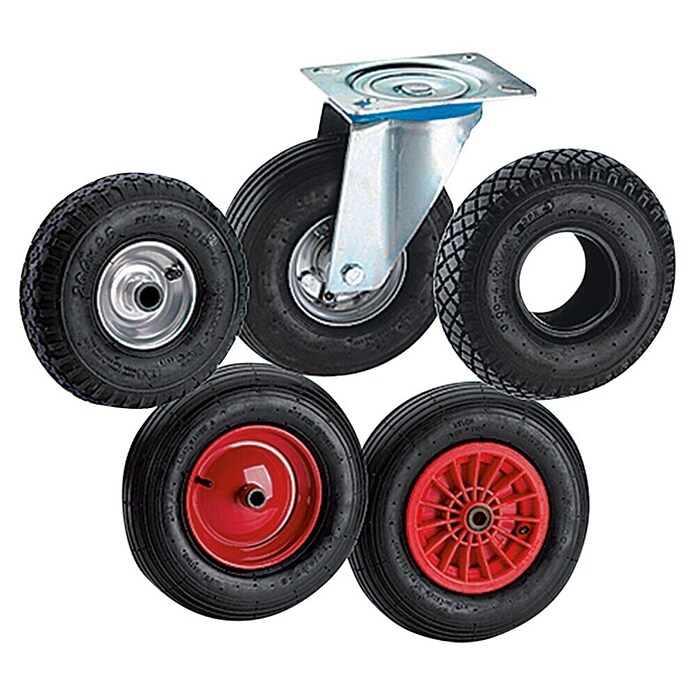 Stabilit Rueda neumática (260 mm, 150 kg, Material llanta: Plástico, Longitud cubo: 75 mm)