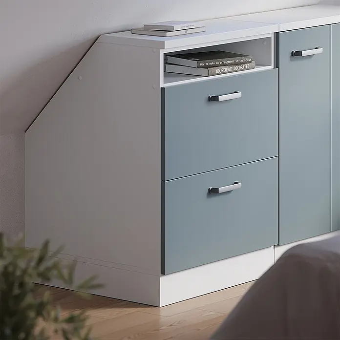 Küchenschrank für Dachschrägen R-Line 60 cm Blau-Grau Art.-Nr. 60036 - 
