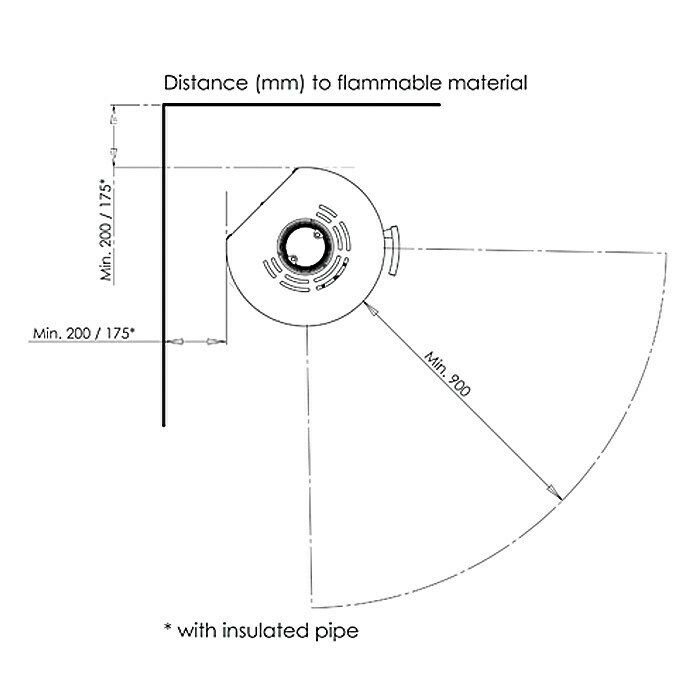 Aduro Kaminofen 9-1 (6 kW, Raumheizvermögen: 334 m³, Mit Holzfach, Schwarz)