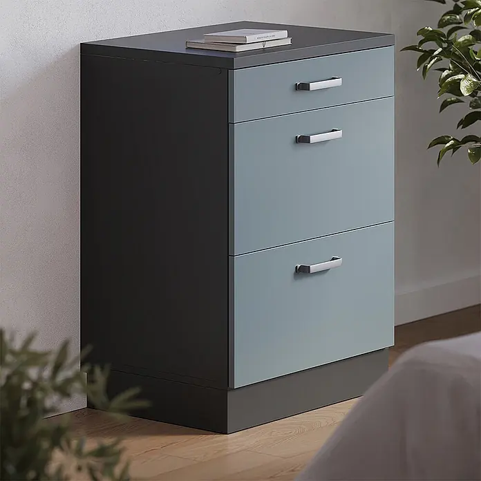 Küchenschrank für Dachschrägen R-Line 60 cm Blau-Grau Art.-Nr. 61703 - 