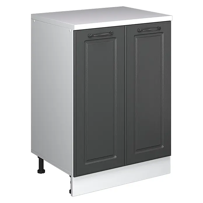 Vicco Küchenschrank für Dachschrägen R-Line, Anthrazit Landhaus, 60 cm - 