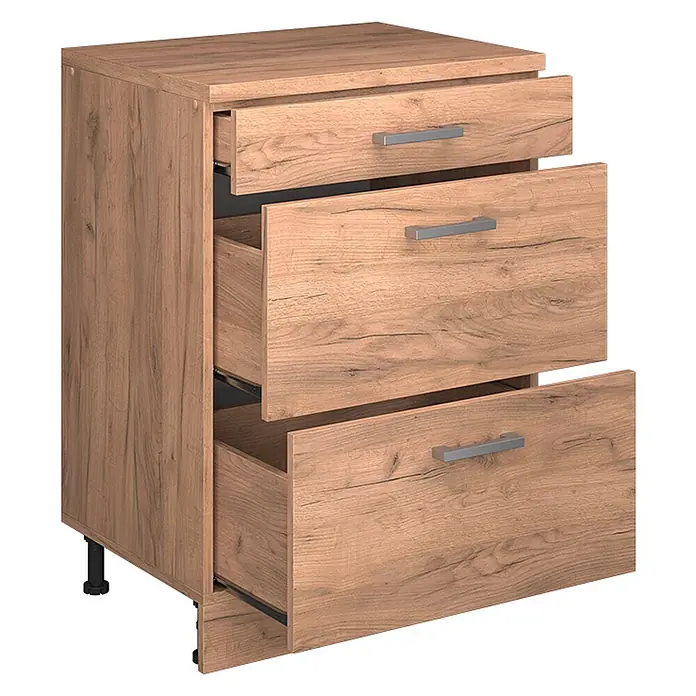 Küchenschrank für Dachschrägen R-Line 60 cm Goldkraft Eiche Art.-Nr. 61715 - 