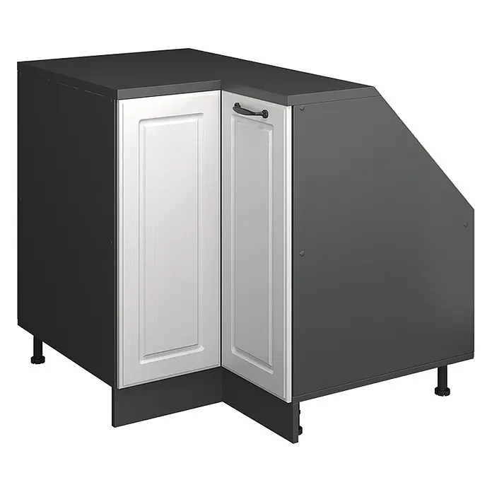 Küchenschrank für Dachschrägen R-Line 75.6 cm Weiß Landhaus Art.-Nr. 60086 - 