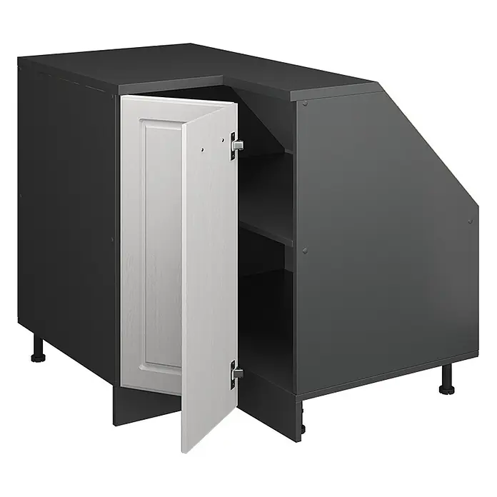 Küchenschrank für Dachschrägen R-Line 75.6 cm Weiß Landhaus Art.-Nr. 60086 - 
