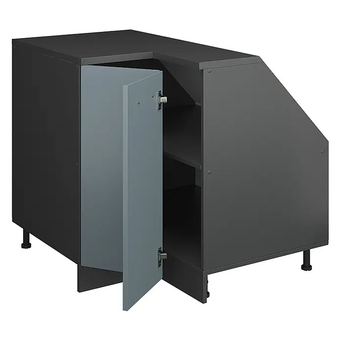 Küchenschrank für Dachschrägen R-Line 75.6 cm Blau-Grau Art.-Nr. 60007 - 