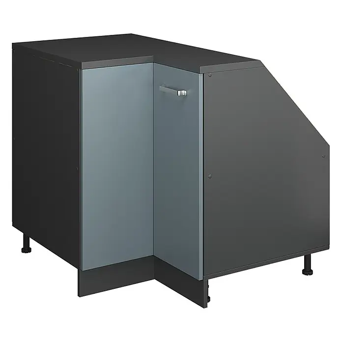 Küchenschrank für Dachschrägen R-Line 75.6 cm Blau-Grau Art.-Nr. 60007 - 