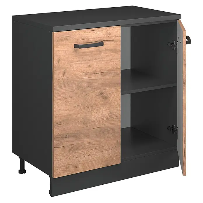 Küchenschrank für Dachschrägen R-Line 80 cm Goldkraft Eiche Art.-Nr. 61790 - 
