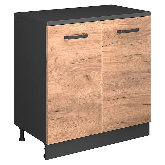 Küchenschrank für Dachschrägen R-Line 80 cm Goldkraft Eiche Art.-Nr. 61790 - 
