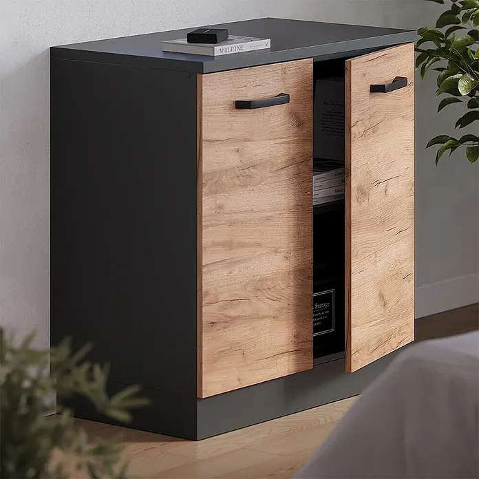 Küchenschrank für Dachschrägen R-Line 80 cm Goldkraft Eiche Art.-Nr. 61790 - 