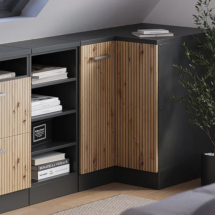 Küchenschrank für Dachschrägen R-Line 75.6 cm Artisan-Eiche Art.-Nr. 60240 - 