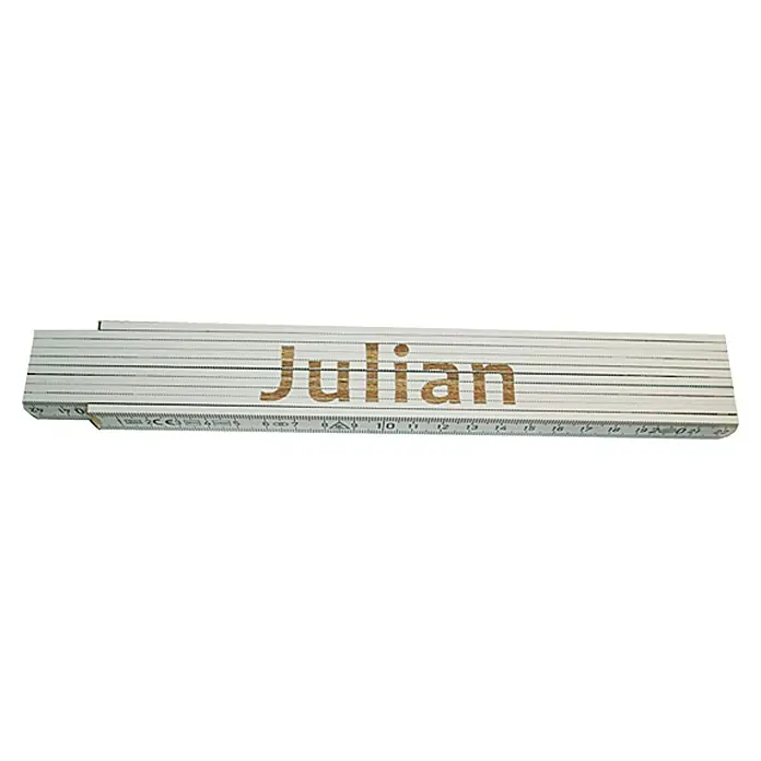 Zollstock - Aufdruck: Julian, 2 m - Zollstock mit dem Namen "Julian", ein nützliches Werkzeug für präzise Messungen und personalisierte Projekte.