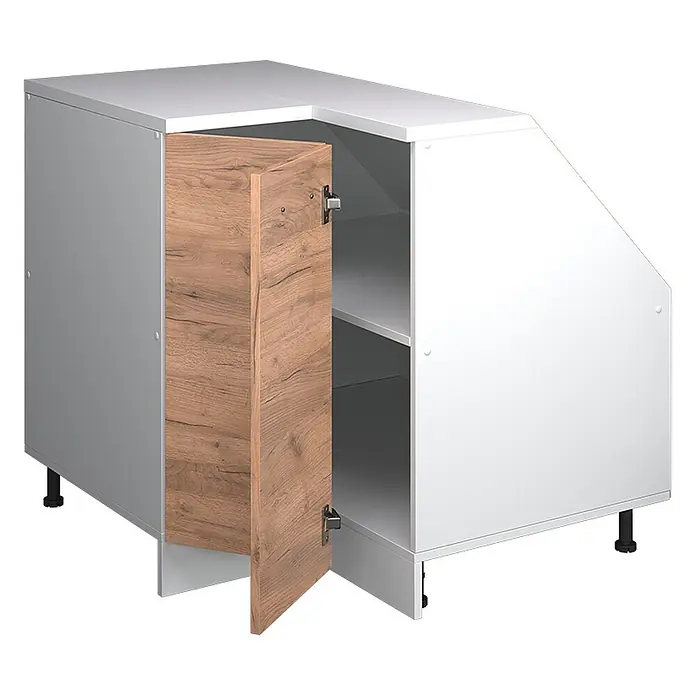 Vicco Eck-Küchenschrank für Dachschrägen R-Line, Goldkraft Eiche, 75.6 cm - 