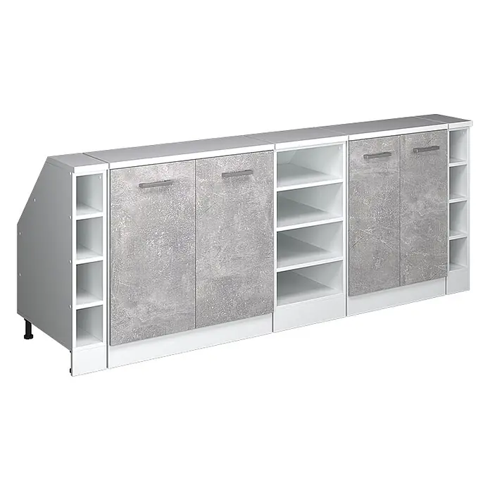 Küchenschrank für Dachschrägen R-Line 210 cm Beton Art.-Nr. 60066 - 