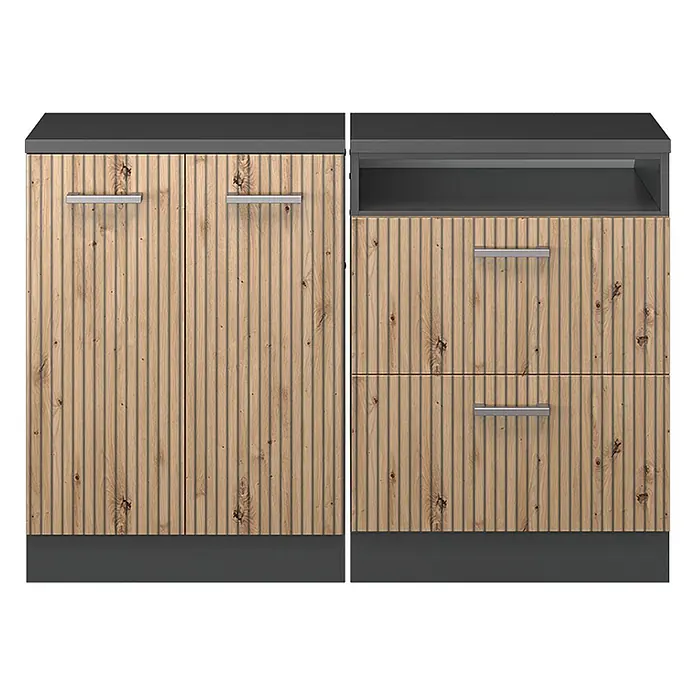 Küchenschrank für Dachschrägen R-Line 120 cm Artisan-Eiche Art.-Nr. 60441 - 