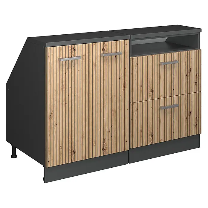 Küchenschrank für Dachschrägen R-Line 120 cm Artisan-Eiche Art.-Nr. 60441 - 