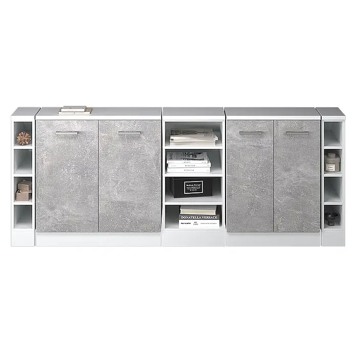 Küchenschrank für Dachschrägen R-Line 210 cm Beton Art.-Nr. 60066 - 