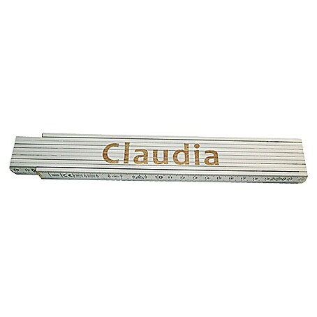 Zollstock (Aufdruck: Claudia, 2 m)