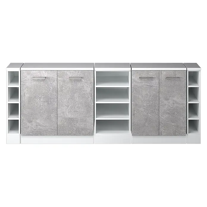 Küchenschrank für Dachschrägen R-Line 210 cm Beton Art.-Nr. 60066 - 