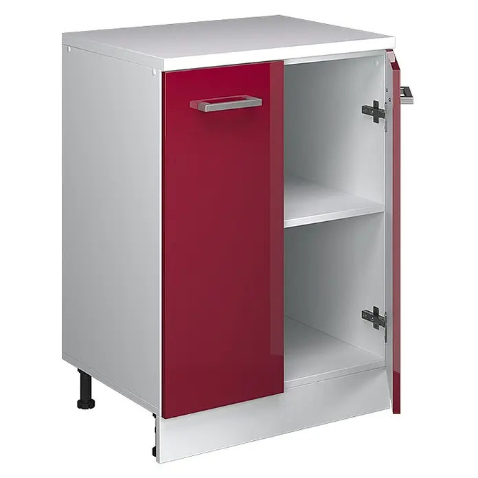 Küchenschrank für Dachschrägen R-Line 60 cm Rot Hochglanz Art.-Nr. 61776 - 